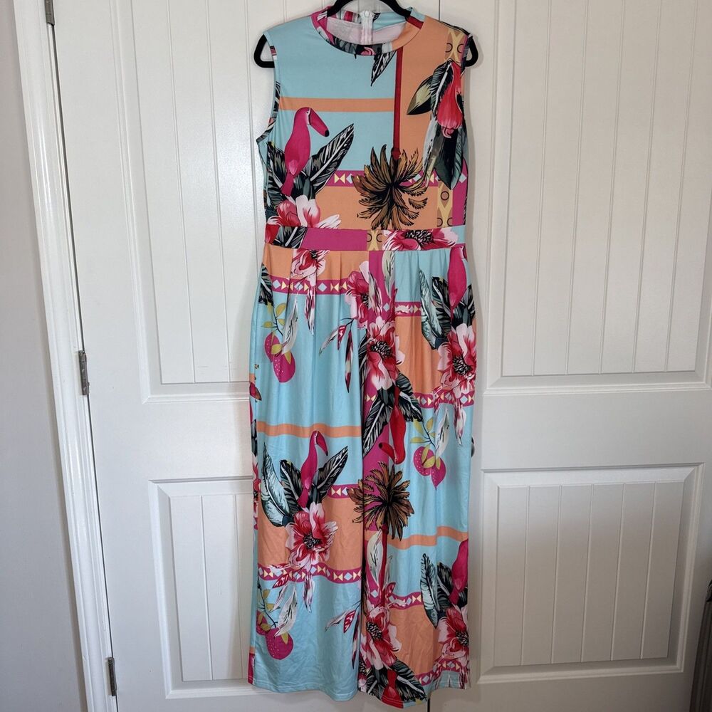 Tropical Island Jump Suit 2xl